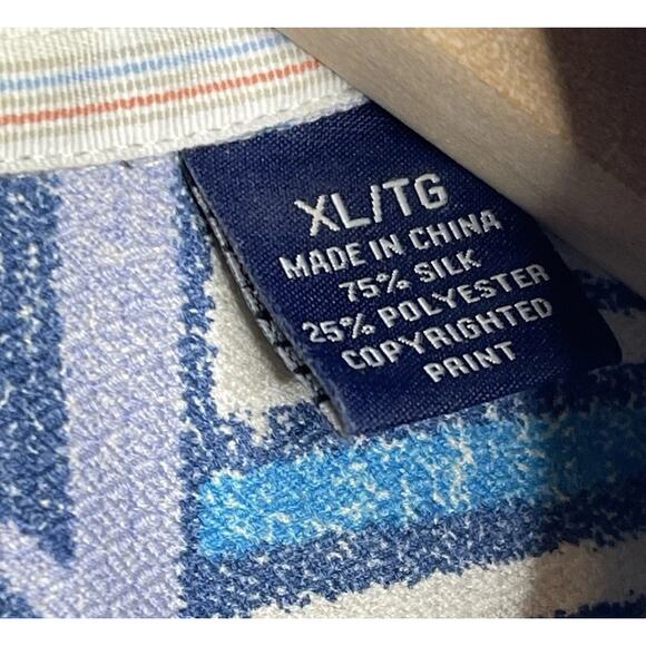 TOMMY BAHAMA Silk Blend Short Sleeve Geometric Aztec Tribal Beach Print Mens XL - Picture 6 of 9